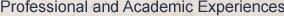 Professional and Academic Experience